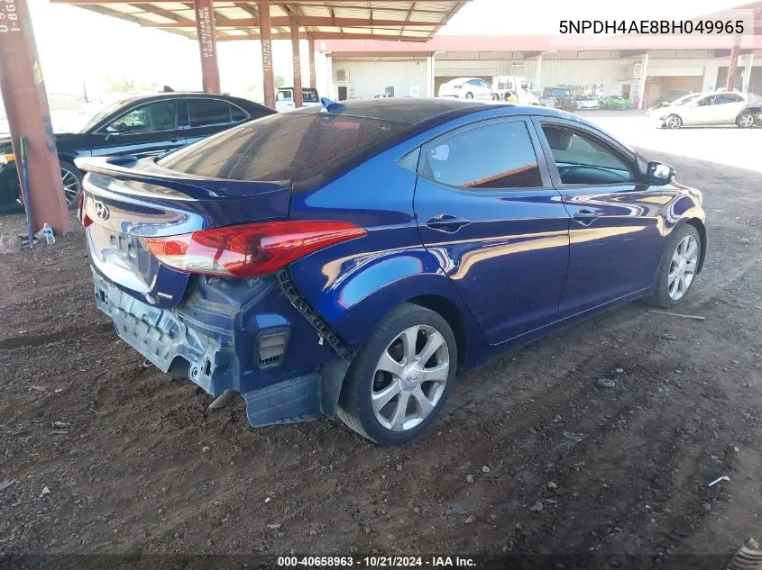 2011 Hyundai Elantra Limited VIN: 5NPDH4AE8BH049965 Lot: 40658963