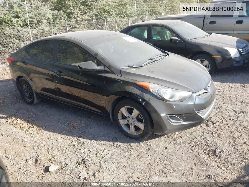 2011 Hyundai Elantra Gls VIN: 5NPDH4AE8BH000264 Lot: 40665037