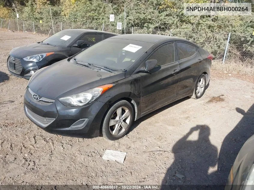 2011 Hyundai Elantra Gls VIN: 5NPDH4AE8BH000264 Lot: 40665037