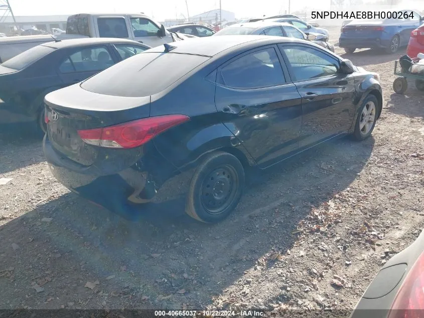 5NPDH4AE8BH000264 2011 Hyundai Elantra Gls