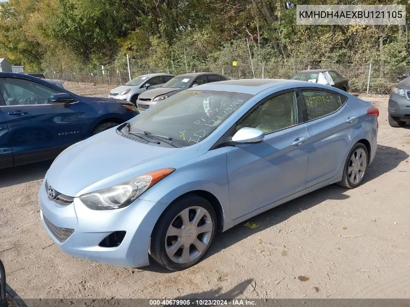 2011 Hyundai Elantra Limited (Ulsan Plant) VIN: KMHDH4AEXBU121105 Lot: 40679905