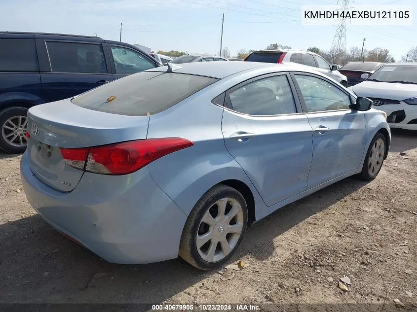 2011 Hyundai Elantra Limited (Ulsan Plant) VIN: KMHDH4AEXBU121105 Lot: 40679905