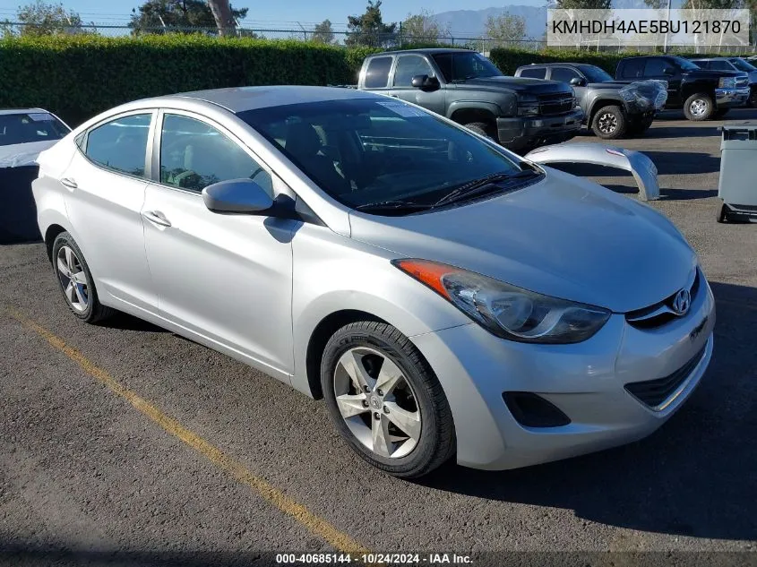 2011 Hyundai Elantra Gls (Ulsan Plant) VIN: KMHDH4AE5BU121870 Lot: 40685144