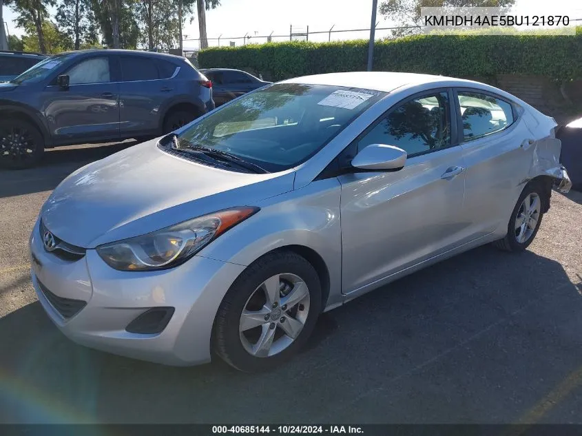 2011 Hyundai Elantra Gls (Ulsan Plant) VIN: KMHDH4AE5BU121870 Lot: 40685144