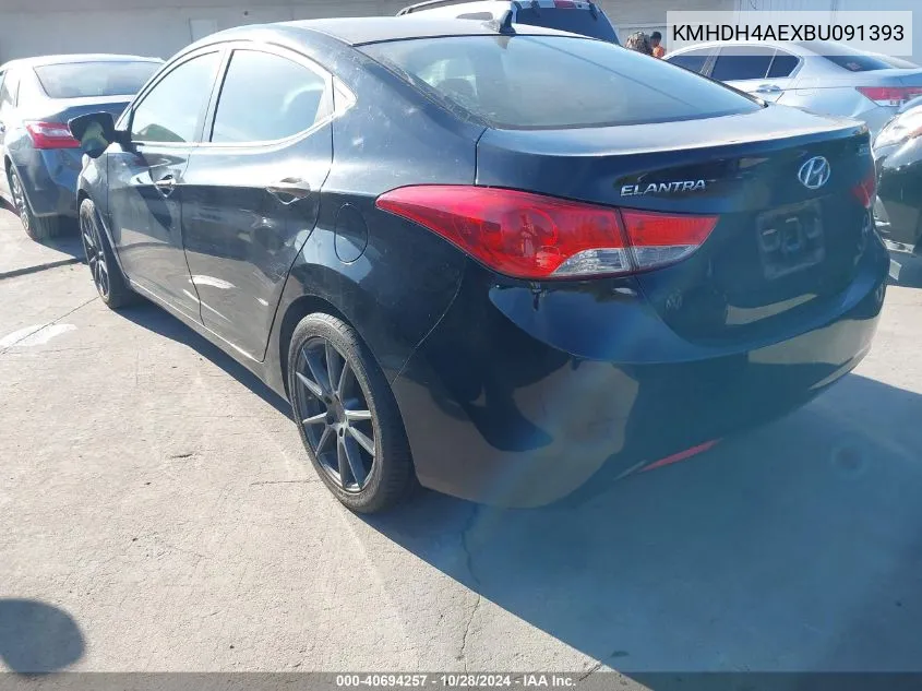 2011 Hyundai Elantra Limited (Ulsan Plant) VIN: KMHDH4AEXBU091393 Lot: 40694257