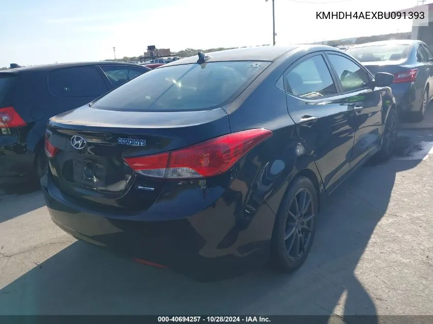 2011 Hyundai Elantra Limited (Ulsan Plant) VIN: KMHDH4AEXBU091393 Lot: 40694257