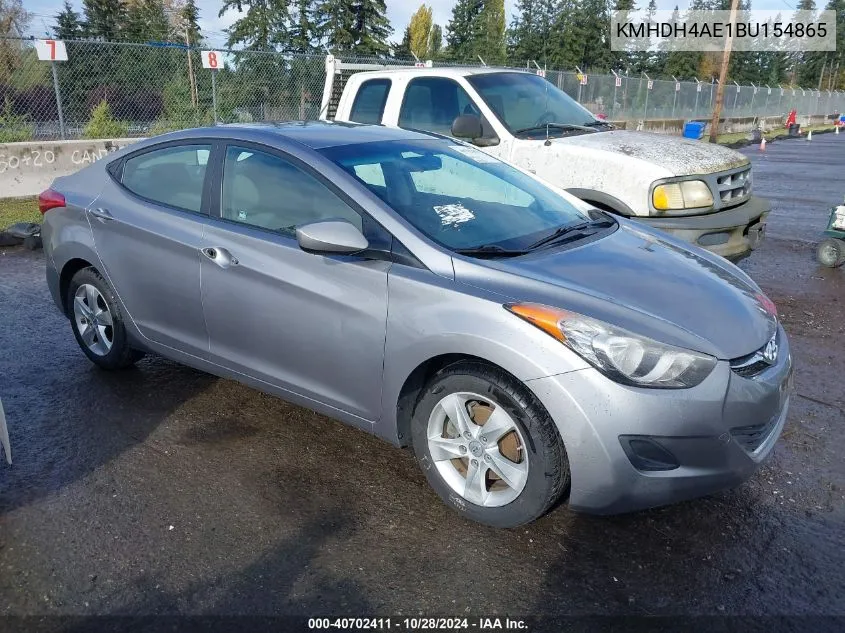 2011 Hyundai Elantra Gls (Ulsan Plant) VIN: KMHDH4AE1BU154865 Lot: 40702411