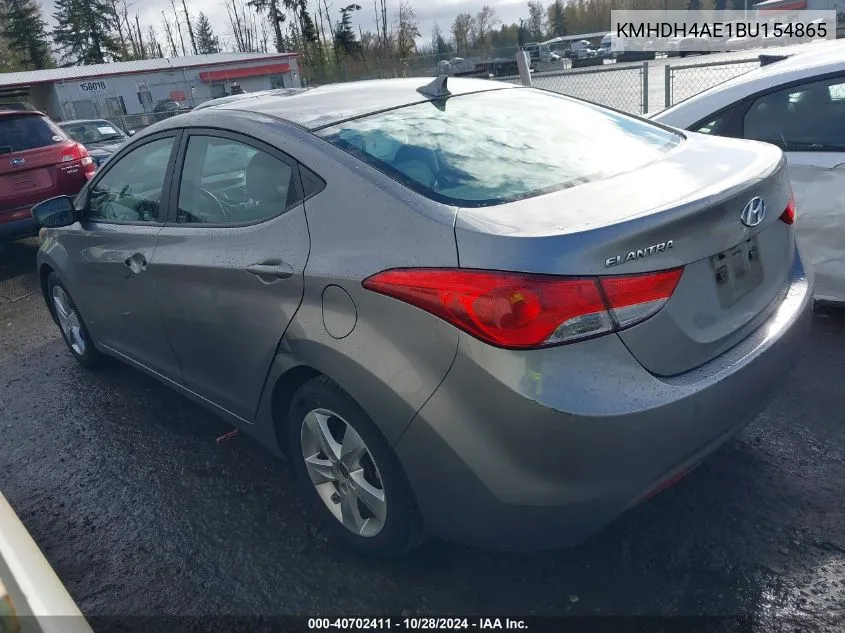 2011 Hyundai Elantra Gls (Ulsan Plant) VIN: KMHDH4AE1BU154865 Lot: 40702411