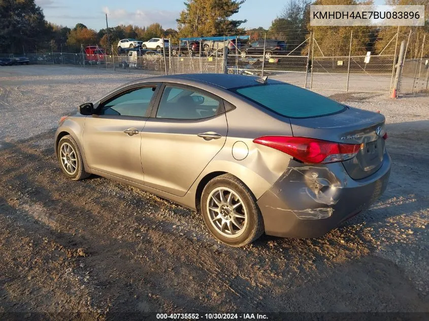 2011 Hyundai Elantra Limited (Ulsan Plant) VIN: KMHDH4AE7BU083896 Lot: 40735552