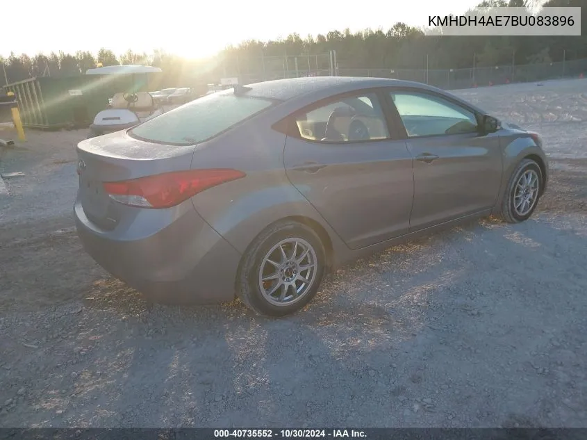 2011 Hyundai Elantra Limited (Ulsan Plant) VIN: KMHDH4AE7BU083896 Lot: 40735552