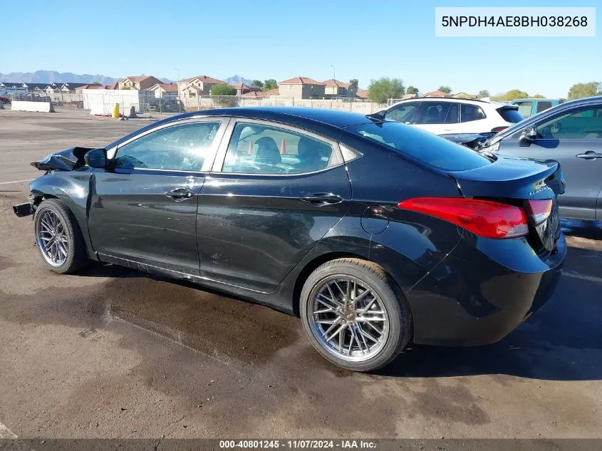 5NPDH4AE8BH038268 2011 Hyundai Elantra Gls