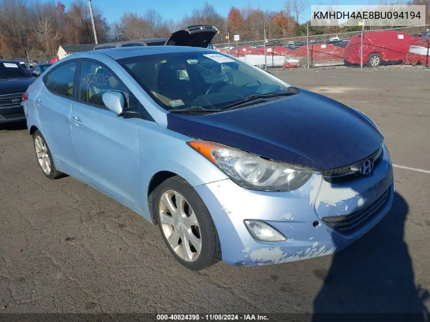 KMHDH4AE8BU094194 2011 Hyundai Elantra Limited (Ulsan Plant)