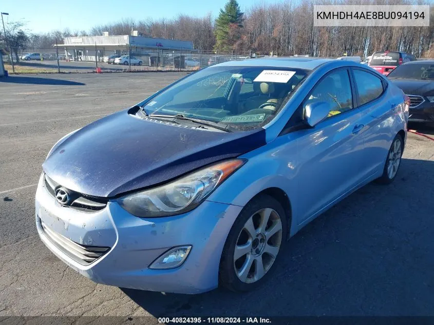 KMHDH4AE8BU094194 2011 Hyundai Elantra Limited (Ulsan Plant)