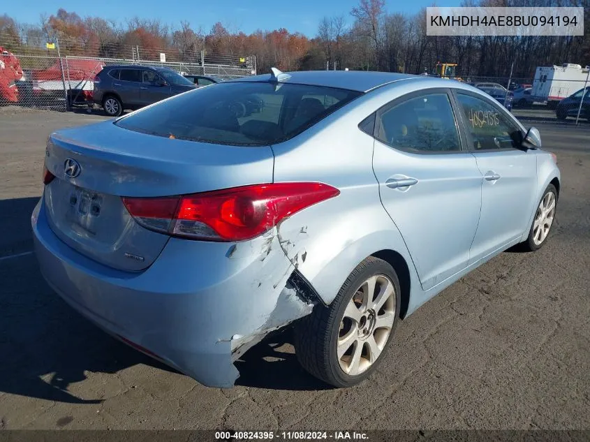 KMHDH4AE8BU094194 2011 Hyundai Elantra Limited (Ulsan Plant)