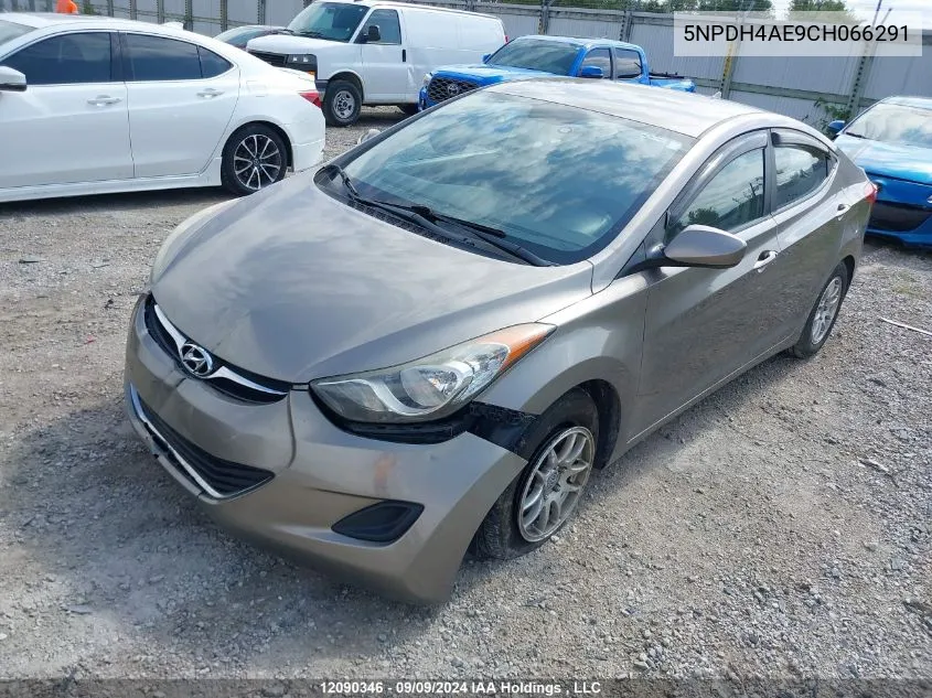 2012 Hyundai Elantra Gl VIN: 5NPDH4AE9CH066291 Lot: 12090346