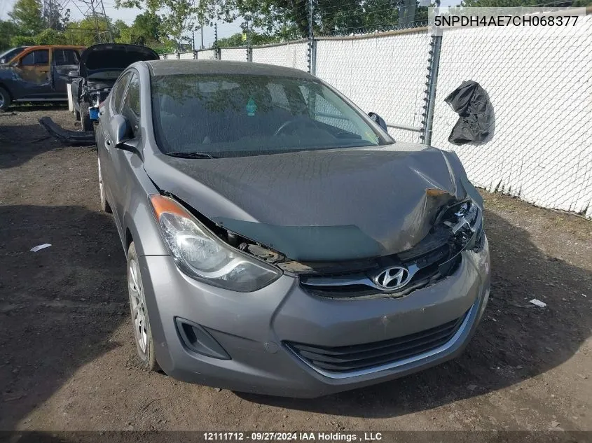 2012 Hyundai Elantra Gls/Limited VIN: 5NPDH4AE7CH068377 Lot: 12111712