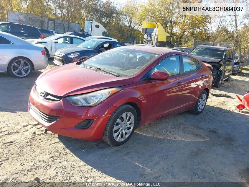 2012 Hyundai Elantra VIN: 5NPDH4AE8CH084037 Lot: 12127499