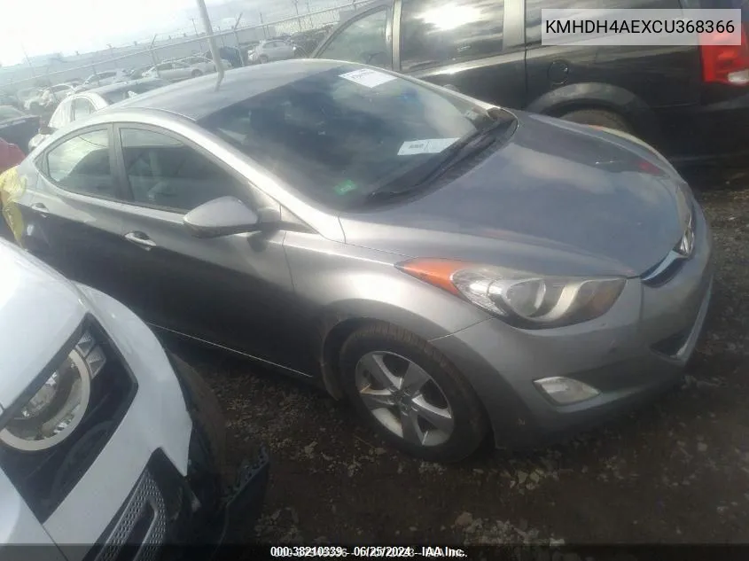 2012 Hyundai Elantra Gls (Ulsan Plant) VIN: KMHDH4AEXCU368366 Lot: 38210339