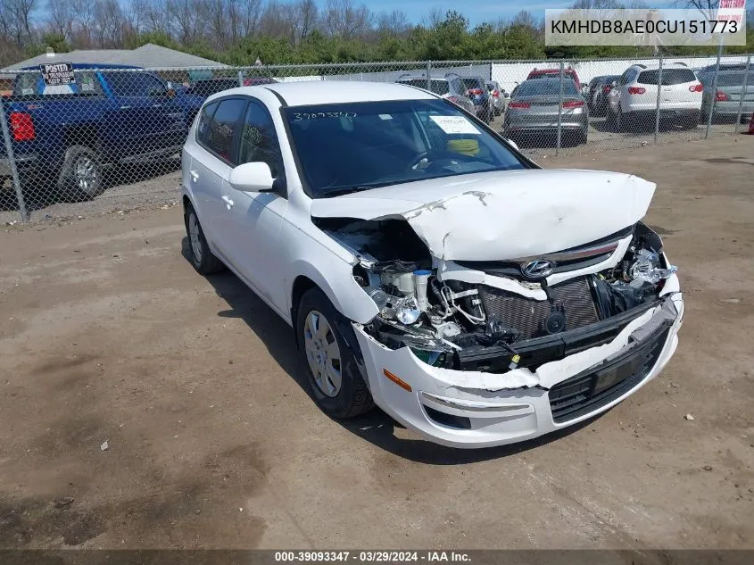 KMHDB8AE0CU151773 2012 Hyundai Elantra Touring Gls