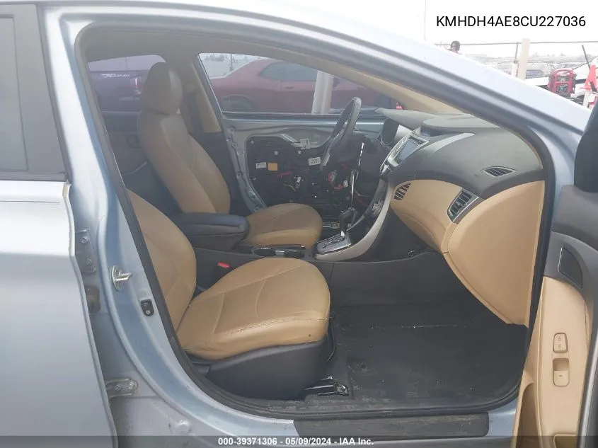 KMHDH4AE8CU227036 2012 Hyundai Elantra Limited (Ulsan Plant)