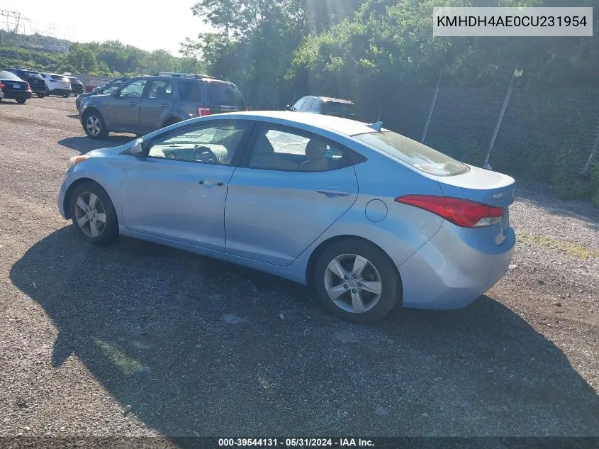 KMHDH4AE0CU231954 2012 Hyundai Elantra Gls (Ulsan Plant)