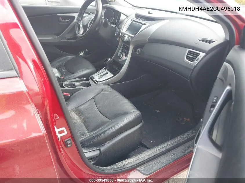 KMHDH4AE2CU496018 2012 Hyundai Elantra Limited (Ulsan Plant)