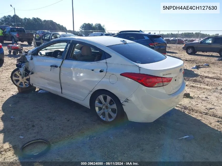 2012 Hyundai Elantra Limited VIN: 5NPDH4AE4CH127630 Lot: 39624050