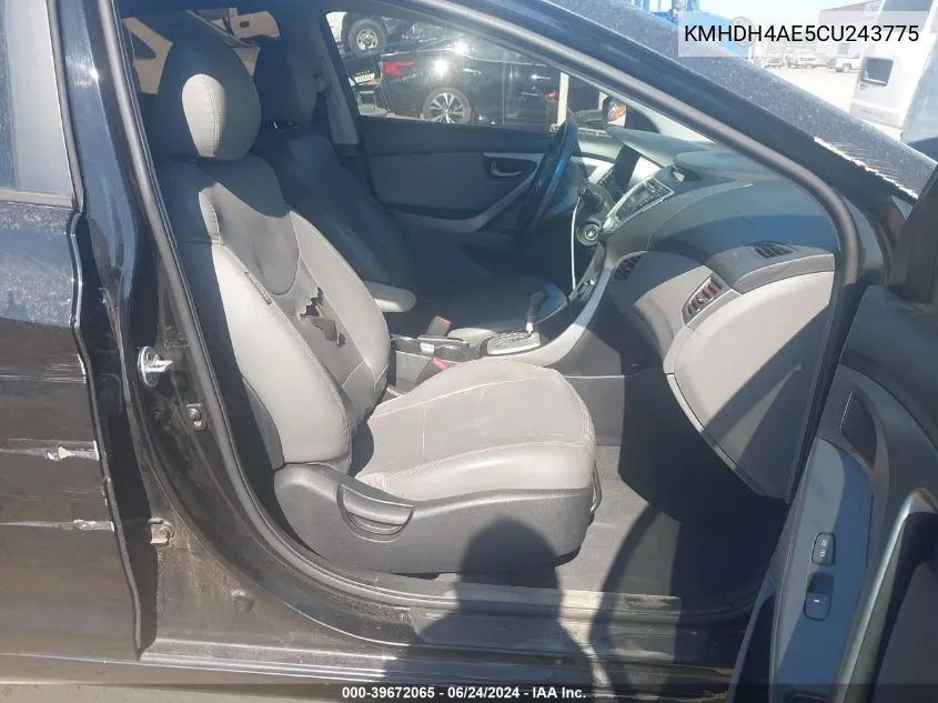 KMHDH4AE5CU243775 2012 Hyundai Elantra Limited (Ulsan Plant)