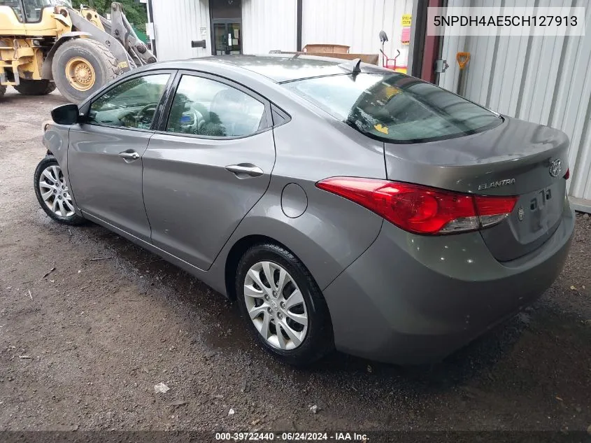 2012 Hyundai Elantra Gls VIN: 5NPDH4AE5CH127913 Lot: 39722440