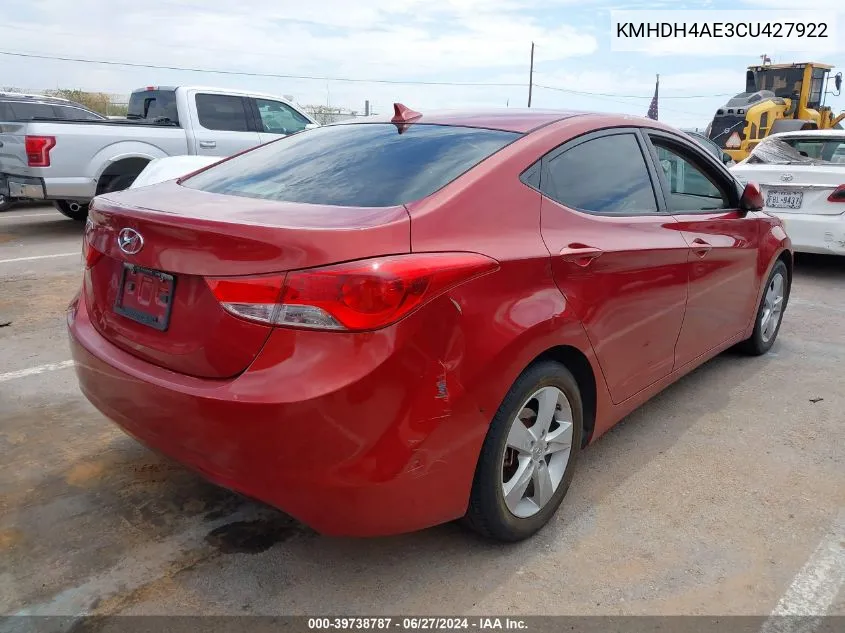 KMHDH4AE3CU427922 2012 Hyundai Elantra Gls (Ulsan Plant)