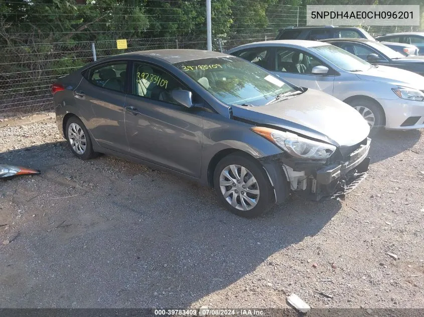 5NPDH4AE0CH096201 2012 Hyundai Elantra Gls