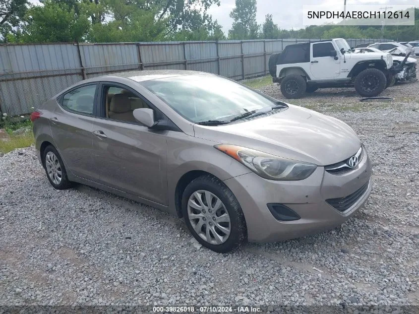 5NPDH4AE8CH112614 2012 Hyundai Elantra Gls