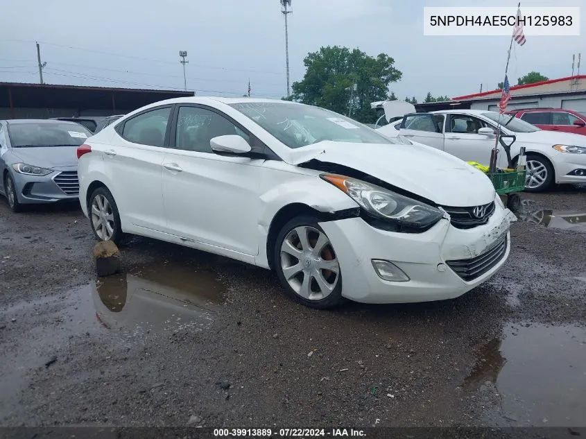 5NPDH4AE5CH125983 2012 Hyundai Elantra Limited