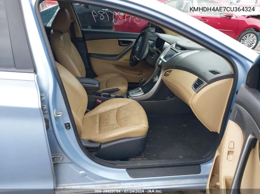 KMHDH4AE7CU364324 2012 Hyundai Elantra Limited (Ulsan Plant)