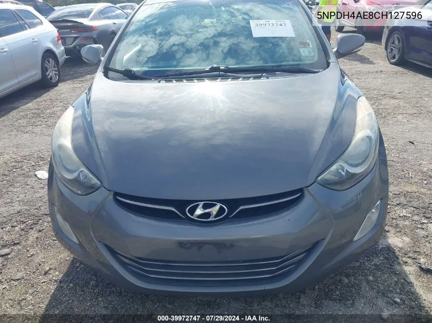 2012 Hyundai Elantra Gls/Limited VIN: 5NPDH4AE8CH127596 Lot: 39972747