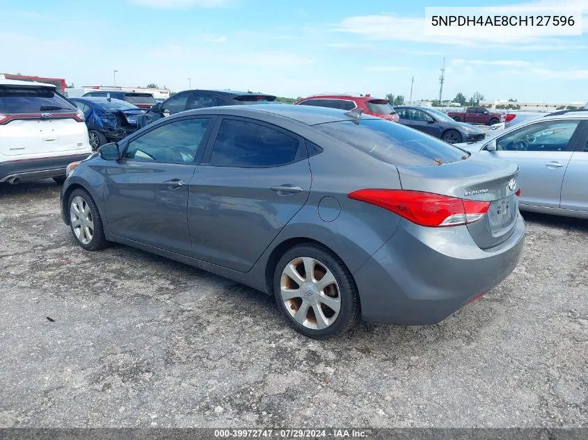 2012 Hyundai Elantra Gls/Limited VIN: 5NPDH4AE8CH127596 Lot: 39972747