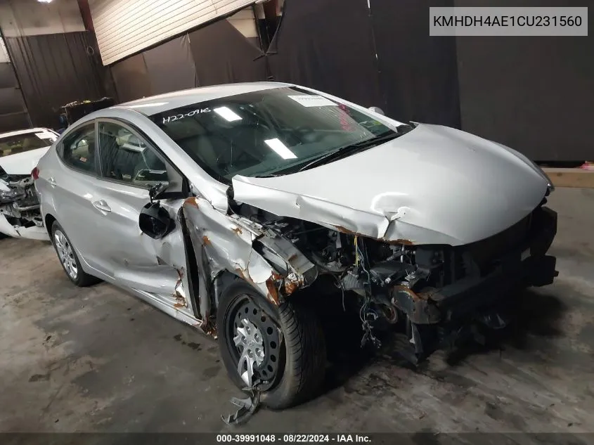 KMHDH4AE1CU231560 2012 Hyundai Elantra Gls (Ulsan Plant)