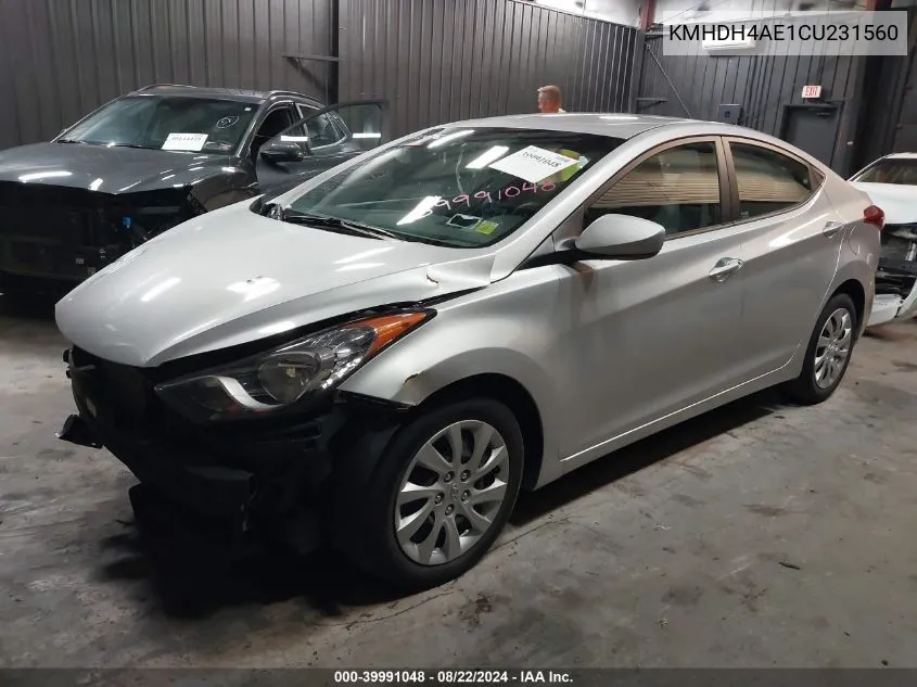 KMHDH4AE1CU231560 2012 Hyundai Elantra Gls (Ulsan Plant)