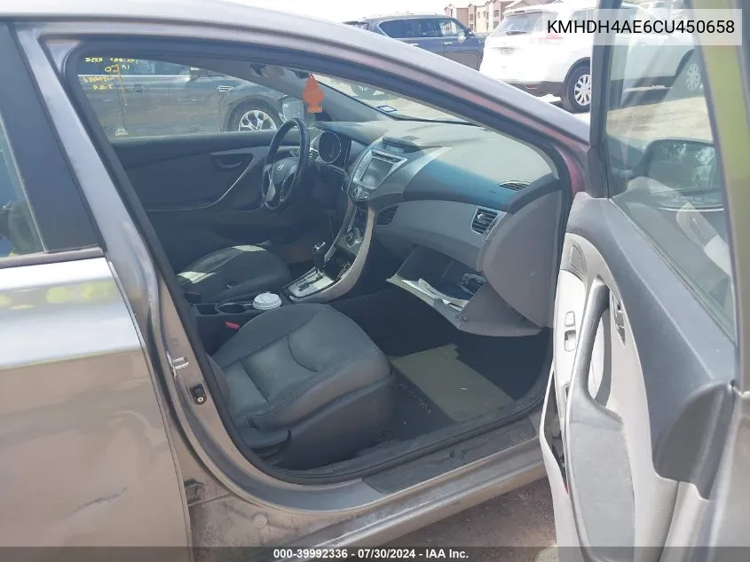 KMHDH4AE6CU450658 2012 Hyundai Elantra Limited (Ulsan Plant)