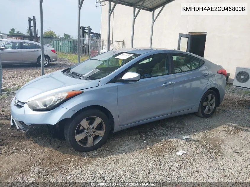 KMHDH4AE2CU468008 2012 Hyundai Elantra Gls (Ulsan Plant)