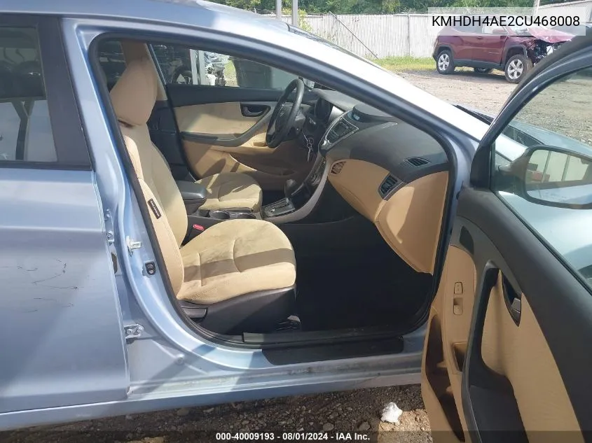 KMHDH4AE2CU468008 2012 Hyundai Elantra Gls (Ulsan Plant)