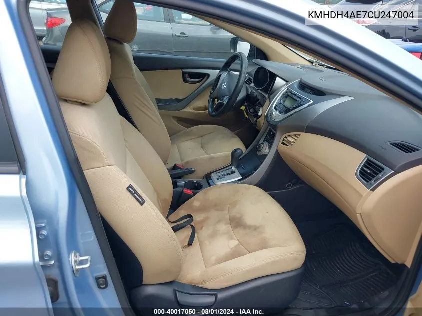 KMHDH4AE7CU247004 2012 Hyundai Elantra Gls (Ulsan Plant)