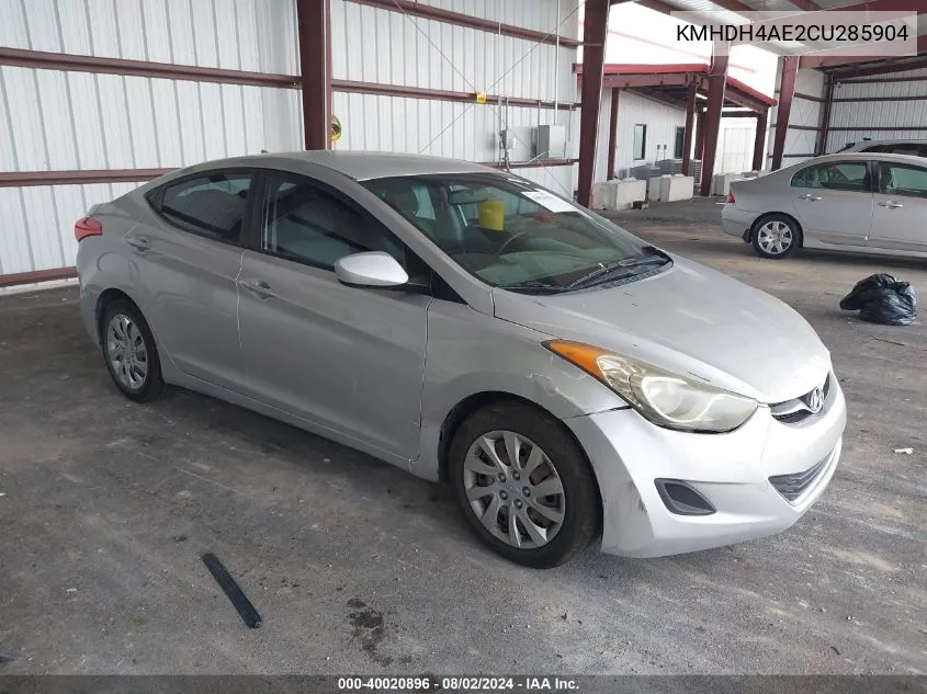 KMHDH4AE2CU285904 2012 Hyundai Elantra Gls (Ulsan Plant)