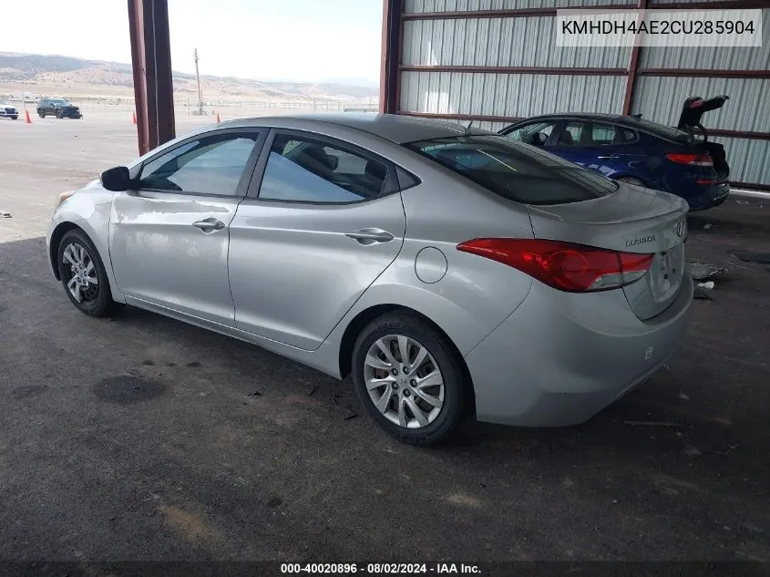 KMHDH4AE2CU285904 2012 Hyundai Elantra Gls (Ulsan Plant)