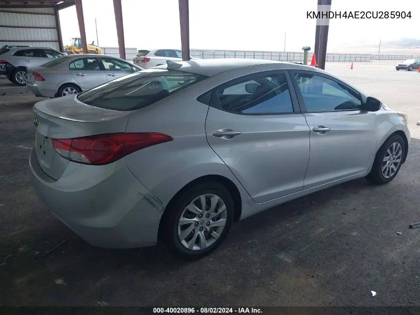 KMHDH4AE2CU285904 2012 Hyundai Elantra Gls (Ulsan Plant)