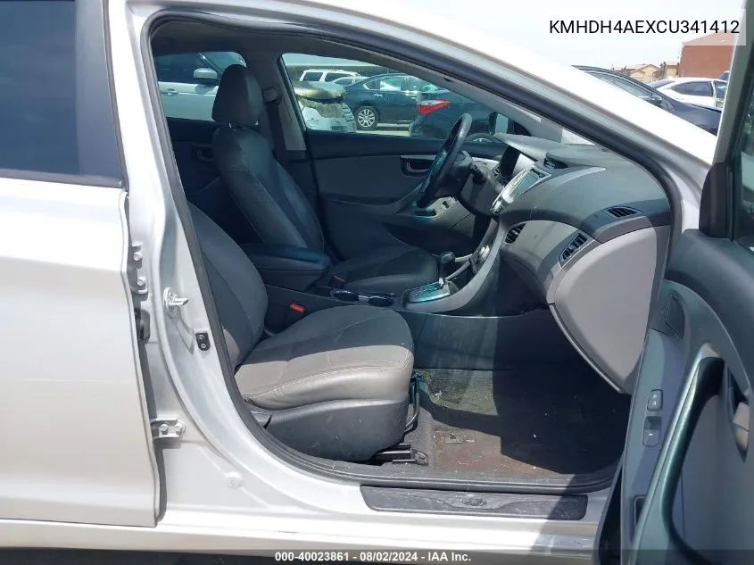 KMHDH4AEXCU341412 2012 Hyundai Elantra Limited (Ulsan Plant)