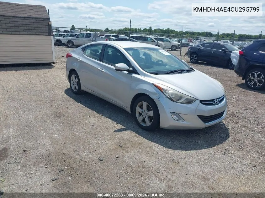 2012 Hyundai Elantra Gls (Ulsan Plant) VIN: KMHDH4AE4CU295799 Lot: 40072263