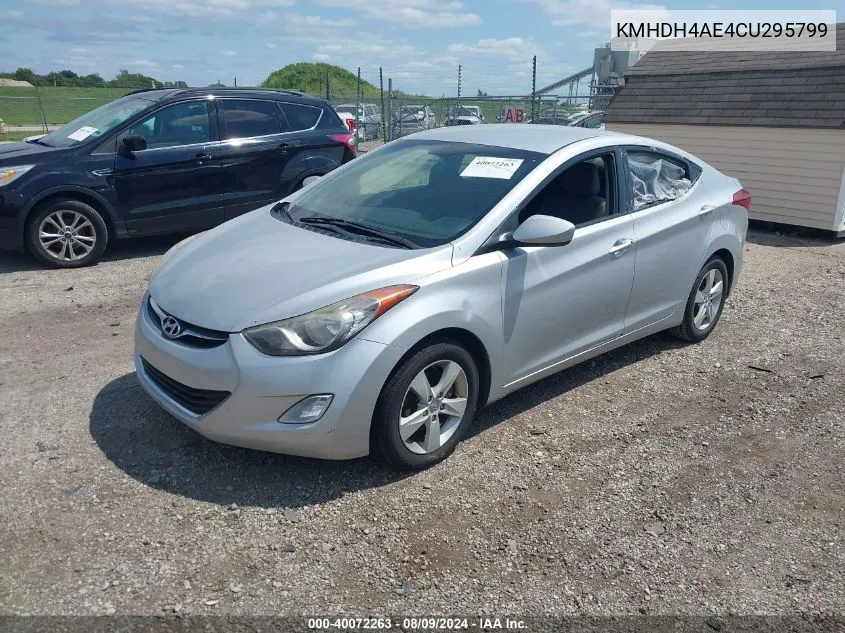 2012 Hyundai Elantra Gls (Ulsan Plant) VIN: KMHDH4AE4CU295799 Lot: 40072263