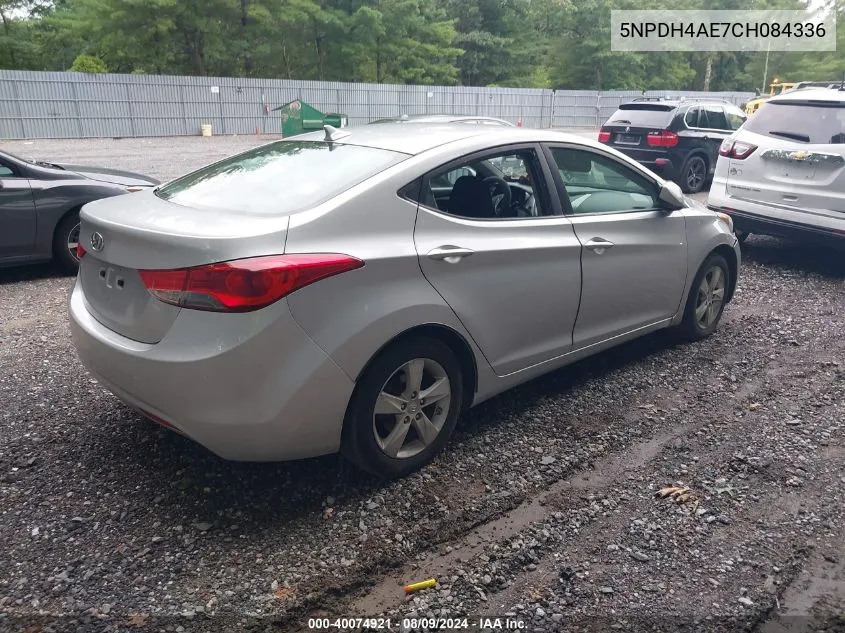 2012 Hyundai Elantra Gls Pzev VIN: 5NPDH4AE7CH084336 Lot: 40074921