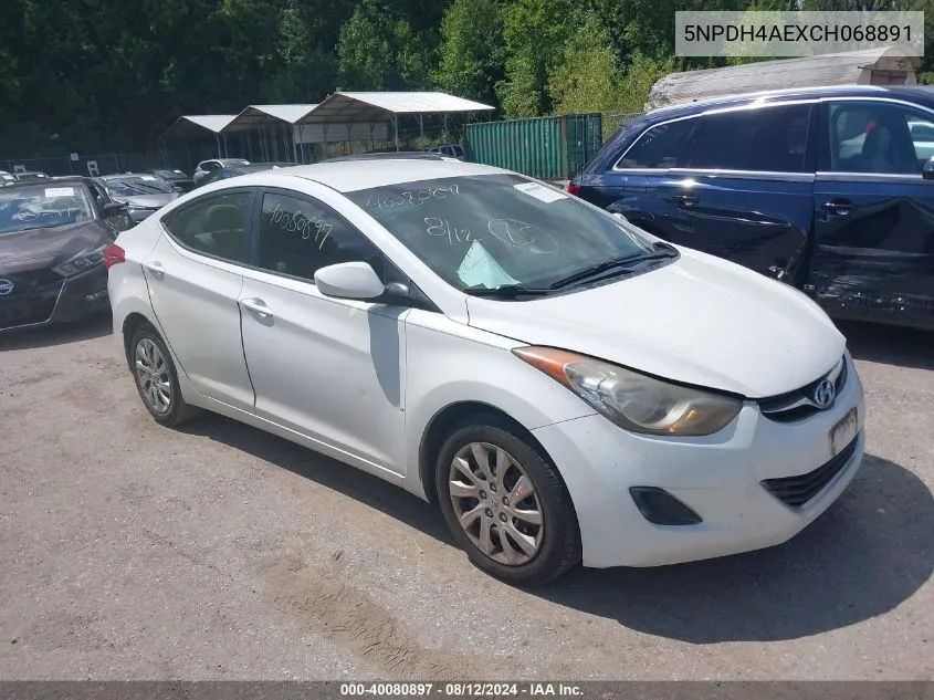 5NPDH4AEXCH068891 2012 Hyundai Elantra Gls